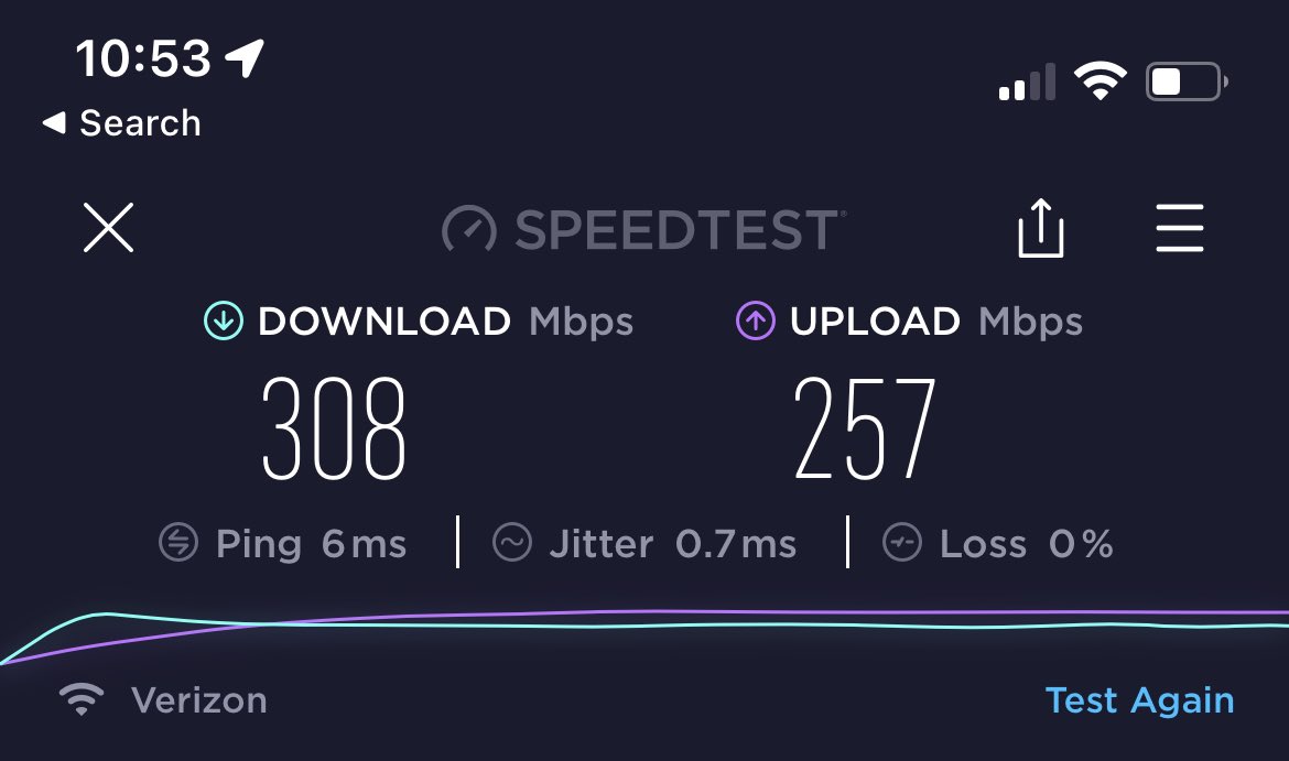 vosspapi_'s tweet photo. As advertised 🚀 @Verizon @verizonfios https://t.co/Q8eqTLFj2m