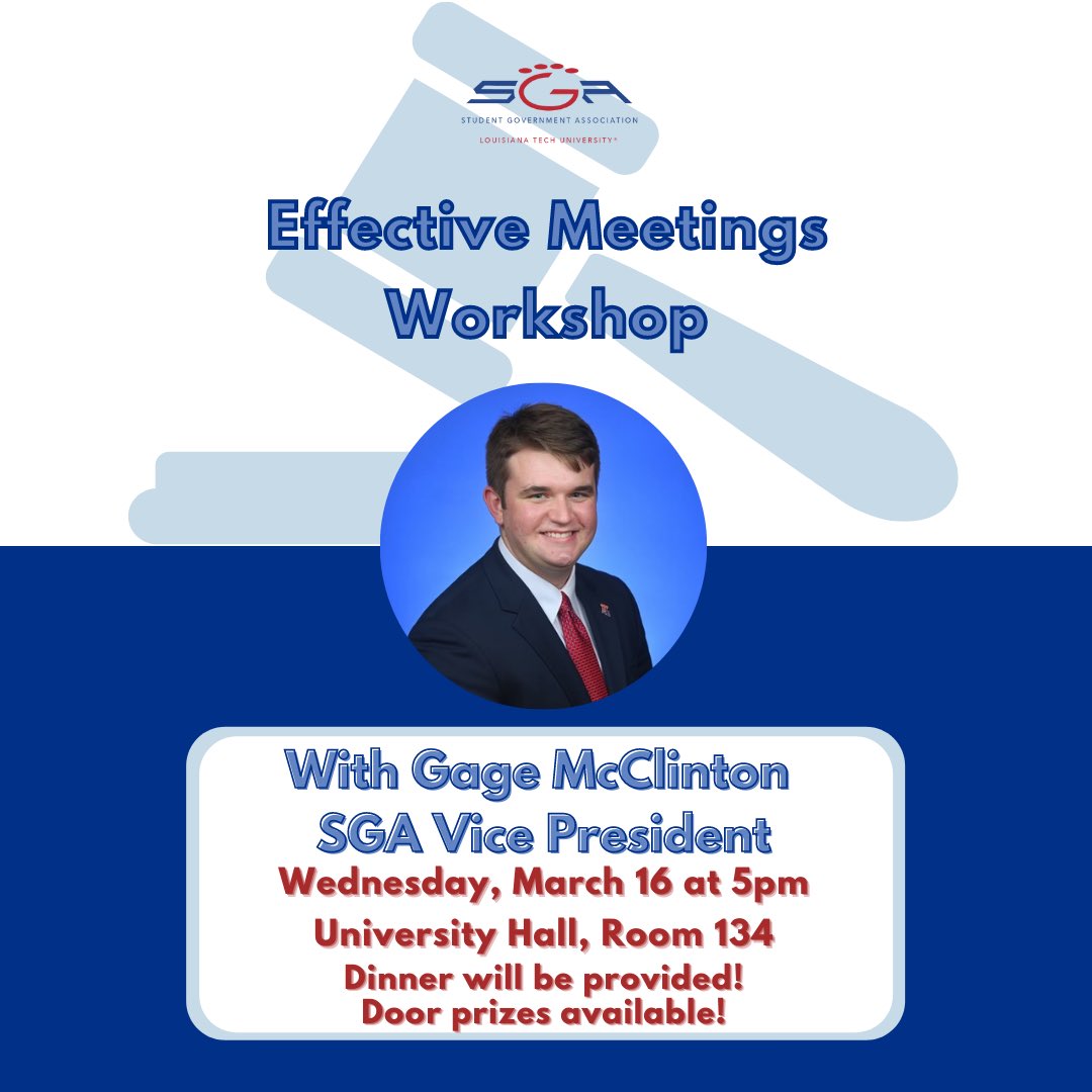 Attention Student Org Leaders: Here is an awesome opportunity to learn more about how you can efficiently run your organization! Join VP @gagemcclinton this Wednesday!