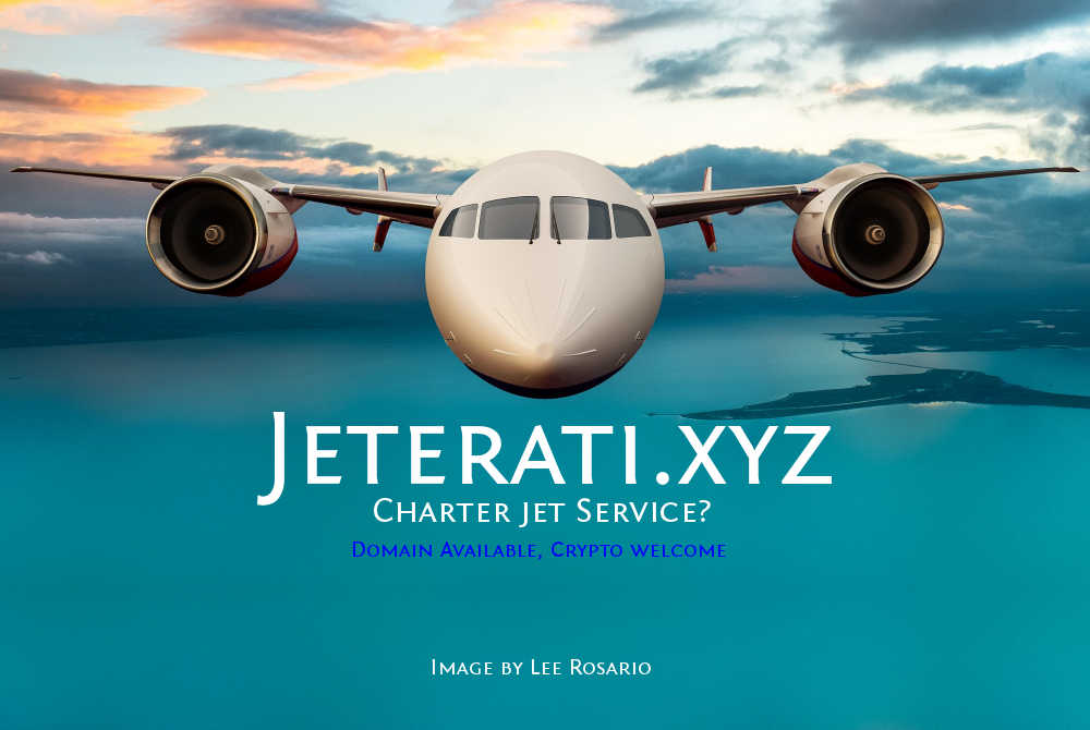 Jeterati.xyz delivers a rich, image provoking domain name to create a luxurious brand. DM for best price!

#domain #privatejet #charterjet #Travel #Jets #executive #luxury #party #brand  #startups #Pilot #domainsforsale #branding  #blogging