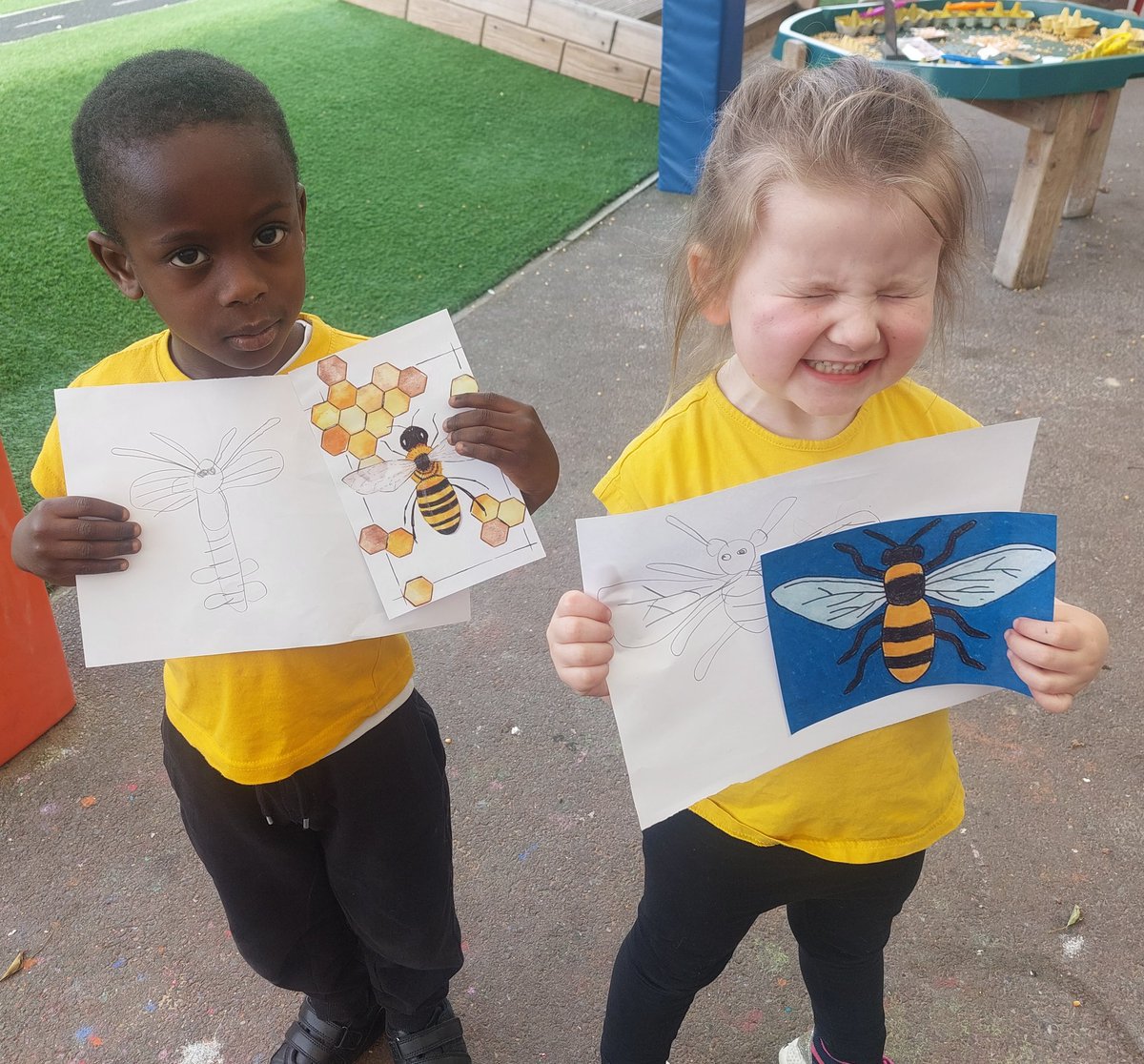 This week we have been learning how to draw bees. We used our prior learning to talk about why a bee needs each part of its body. 🐝🐝🐝