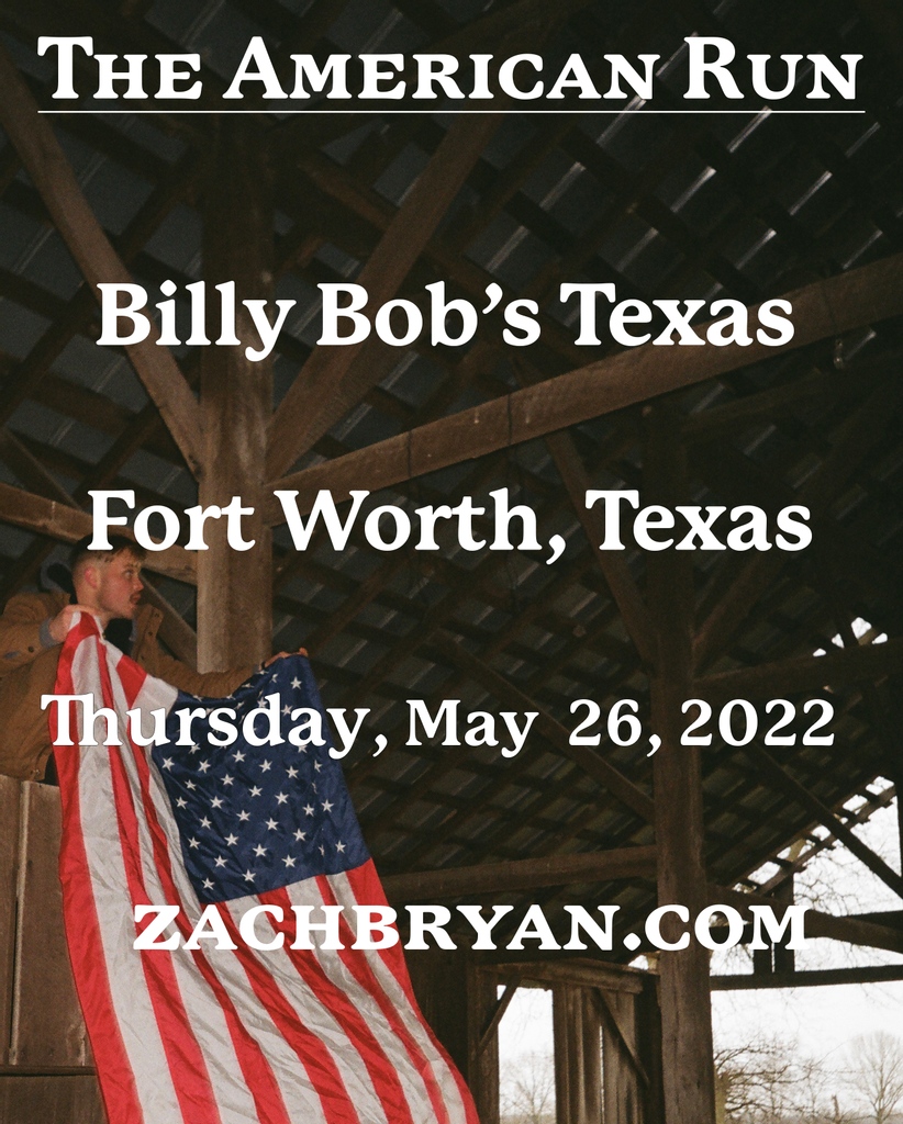 BillyBobsTexas's tweet photo. JUST ANNOUNCED! 
Zach Bryan (@zachlanebryan) returns to Billy Bob's Texas on Thursday, May 26! 
Tickets sold out fast last time, make your calendar cause tickets on sale THIS Friday at 10AM! https://t.co/qPl90BoFos