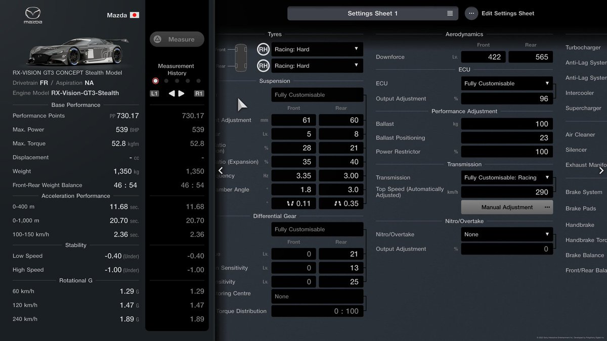 Alex_Aura19's tweet photo. Mazda RX Vison Daily C Setup.

We all want to see some variety on the race grid so here you go everyone. It makes me happy to help you out😁

BB on -3 for the race‼️ https://t.co/oOtgkpwuPB