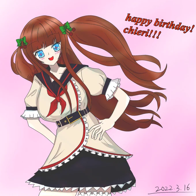 ちえりちゃんお誕生日おめでとう!!!🎉🍒🎉
いつも従業員想いで何事にも全力なちえりちゃんが大好きです!
良き一年になりますように!!!
#ちぇり絵 
#ちえりちゃんお誕生日会 