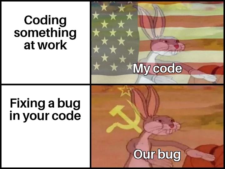 PR0GRAMMERHUM0R's tweet image. "Your code is trash and is setting the team back." reddit.com/r/programmerhu…