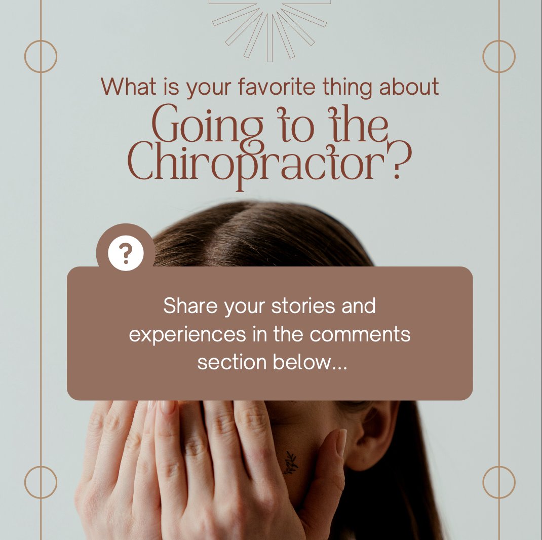dhoadlab2's tweet image. In the comments below, let us know what has been your best experience about going to the Chiropractor.

#chiro #chiropractor #chiropracticcare #commentsbelow #favoritething