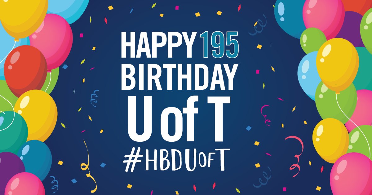 #HBDUofT! Today we celebrate 195 years since #UofT's founding in 1827. 🎉 Test your U of T knowledge with our special birthday quiz thread. 👇