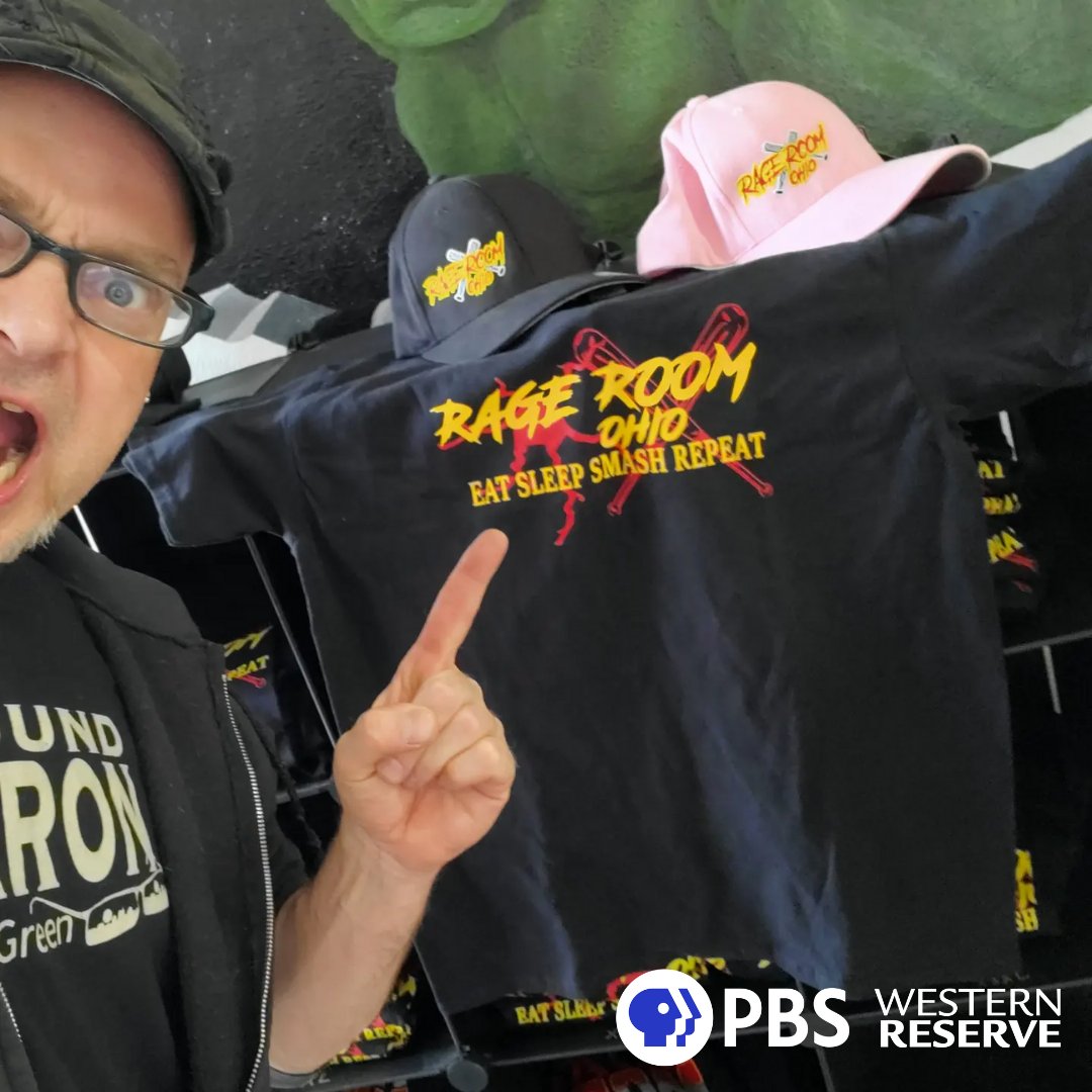 PBS_WR's tweet photo. On this month's episode of AROUND AKRON WITH BLUE GREEN, join Blue as he visits @StonehedgeAkron 🎳, The Rage Room 🔨, @HartvilleChips 🥔 and The Pierogi Lady 🥟. 

Go on a fun &amp; food-filled adventure this Thursday at 11:30 p.m. https://t.co/aHZpVaOC6D