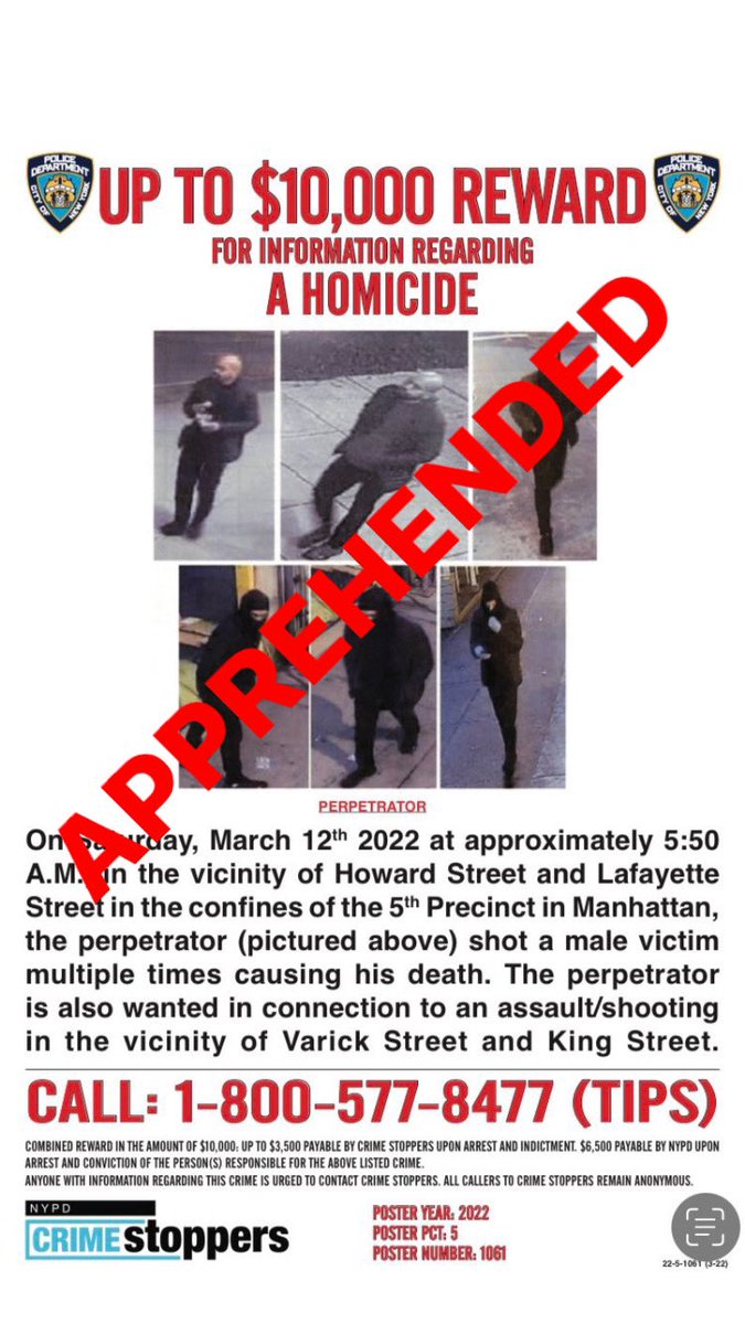 NYPDTips's tweet image. The perpetrator wanted for the attacks on homeless people in NYC and Washington, DC has been APPREHENDED.
