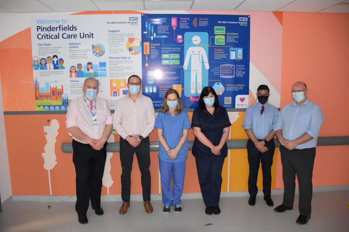 MidYorkshireNHS's tweet image. We have recently designed some new information boards for relatives waiting to enter our Critical Care Unit at Pinderfields to visit loved ones. They provide an introduction to our unit, our team, useful information &amp;amp; visual aids about common equipment used on the unit. @MidOrgan