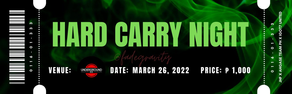 fadegravity's tweet photo. My E-ticket for #HardCarryNight2k22 is already here!!π₯³ Thank you @got7jhf!π See you guys on 26th!π₯³
*Please do not copy/repost. Thank you!
#WeLoveYou3000GOT7
#IGOT7PH #JHF https://t.co/oudA88HG65