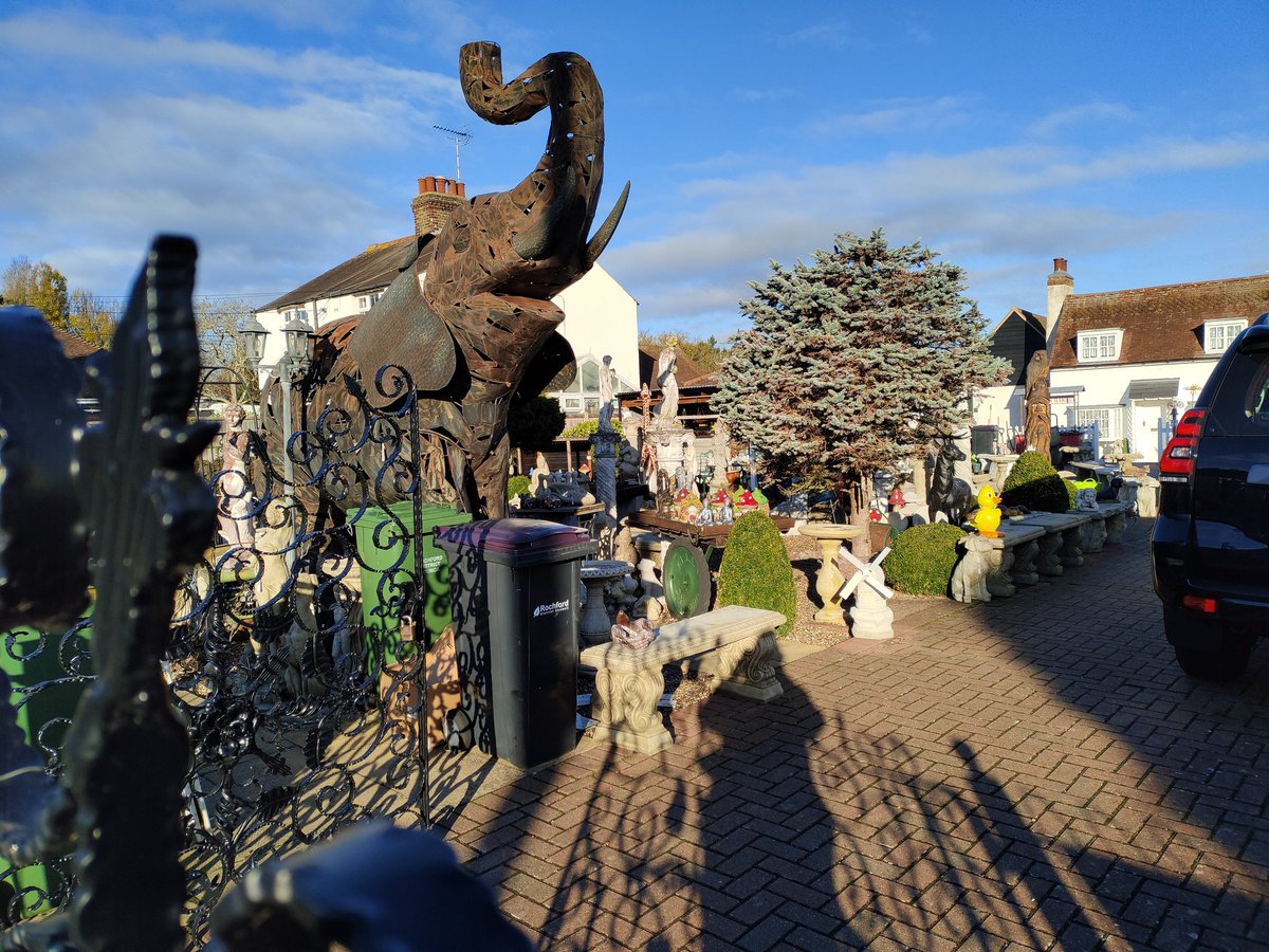 OrnamentUk's tweet photo. A lovely sunny morning in Rochford Essex at The Concrete and Stone Garden Ornament Centre Period Stone in the UK https://t.co/uL7xvXc6ky