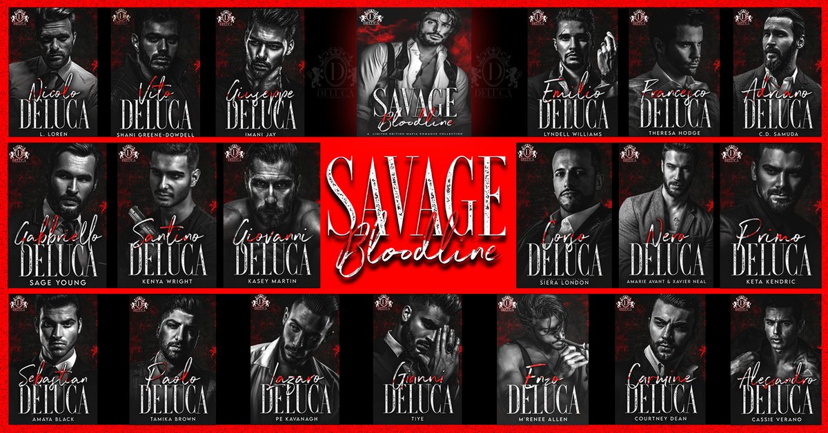 #NEW  Savage Bloodline Anthology 𝑨 #𝑳𝒊𝒎𝒊𝒕𝒆𝒅𝑬𝒅𝒊𝒕𝒊𝒐𝒏 #𝑴𝒂𝒇𝒊𝒂𝑪𝒐𝒍𝒍𝒆𝒄𝒕𝒊𝒐𝒏 featuring 20 brand new #mafiaromances is #LIVE! → geni.us/SavageBloodline
#Giveaway & #Excerpts → bit.ly/35WXR44

#SavageBloodline #Anthology