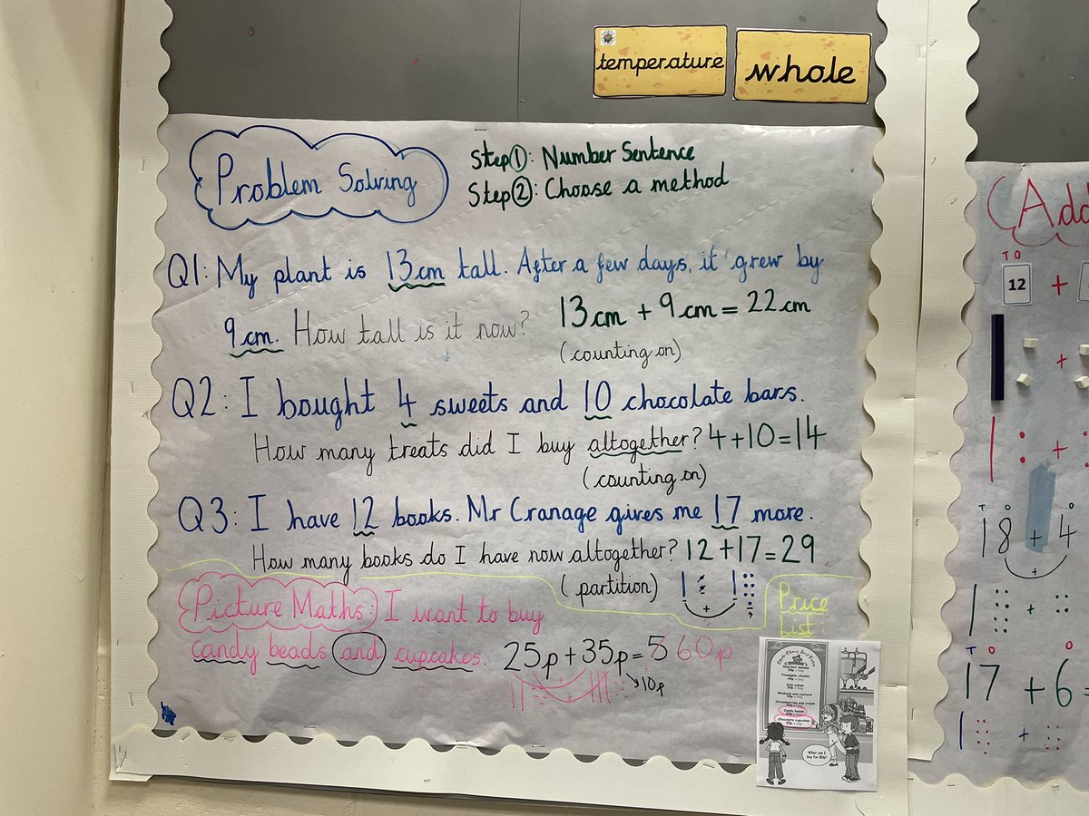 GaskellMaths's tweet photo. 2L’s working wall is looking full! Great work Year 2! #maths  #mathsworkingwall https://t.co/OkX3mpNxIy