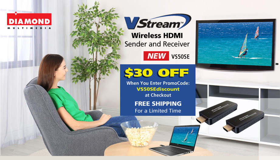 Diamondmm's tweet photo. Get $30 OFF on the new HDMI-to-HDMI Diamond Wireless Sender and Receiver-VS50SE. Just enter promocode: VS50SEdiscount at checkout. Wirelessly stream video and audio from a laptop to an HDTV, conference room display or projector.
https://t.co/6fFSG5ADDD https://t.co/A5SqItKPOZ