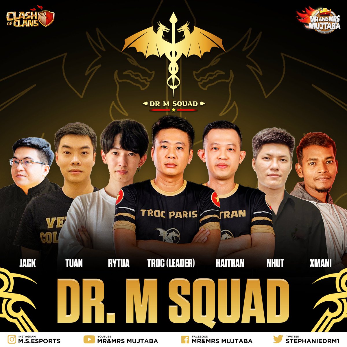 Introducing "Dr. M SQUAD " with new faces in team
🔥 Welcome <a href="/ryuta_coc/">Ryuta</a> from Japan and X-MANI from India🔥
we believe that your skills, experience and creativity will have a real impact on our team.
We can’t wait to see how you’ll shake things up around.
#bethechampion