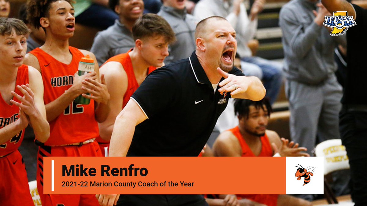 TheHiveBGHS's tweet photo. Congratulations to Coach Renfro on being selected as the Marion County Coach of the Year! #HornetPride @BGHSbasketball https://t.co/l9UwwAMrEO