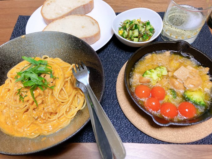 今日つくったご飯でもあげちゃおっかな🥘🍝 