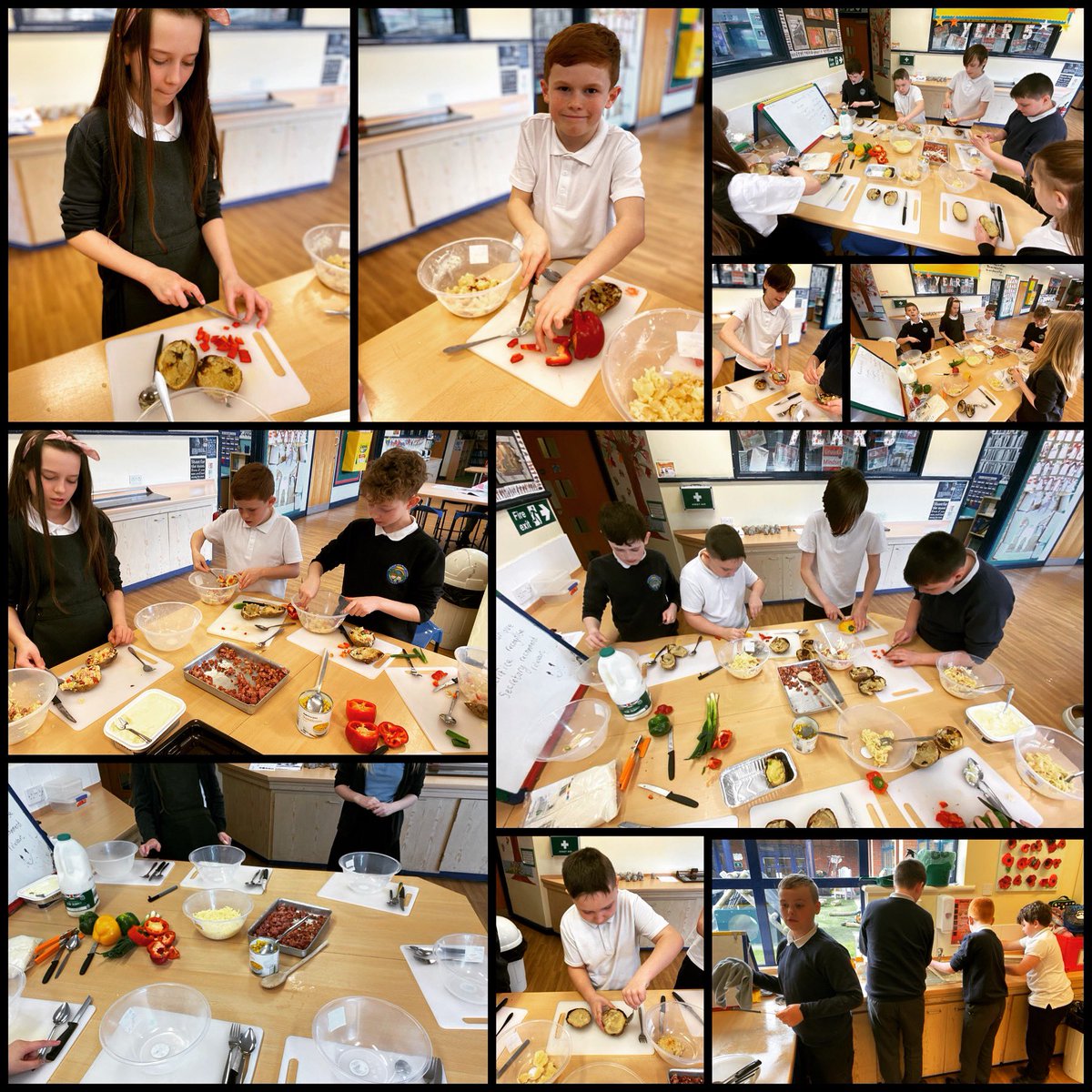 murdishawwest's tweet photo. This afternoon @mwcp6 have made stuffed potato skins as part of their DT topic. They will be coming home with a recipe so they can make them for you at home! If they do, make sure you send a picture in! #mwcpdt #mwcphome #washingup #cooking 🥔 🫑🌽 https://t.co/WQy3JhNpU8