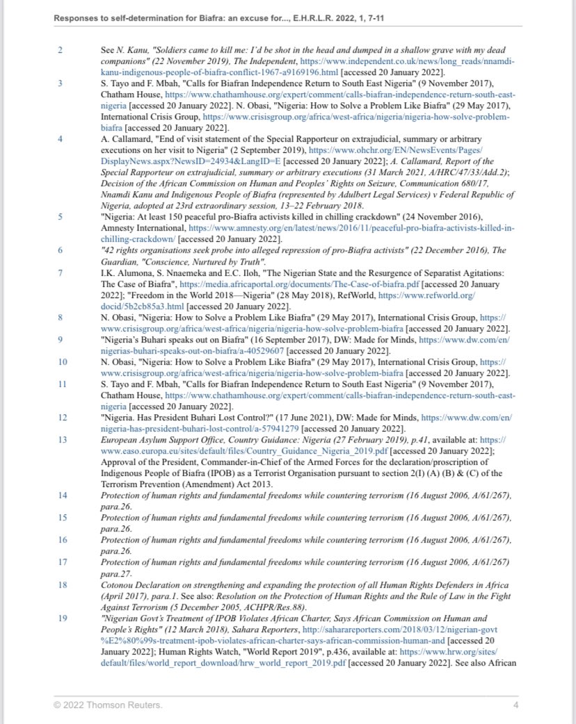 AloyEjimakor's tweet photo. Thank you Rachel Murray, Solomon Egbo &amp; @MaziKanuntaKanu for this scholarly publication. It says it all that the thesis was considered worthy by the esteemed European Human Rights Law Review. Copy: @Keir_Starmer @FCDOGovUK @UKParliament @StateDept @EU_Commission @AgnesCallamard. https://t.co/Q2ce36gqer