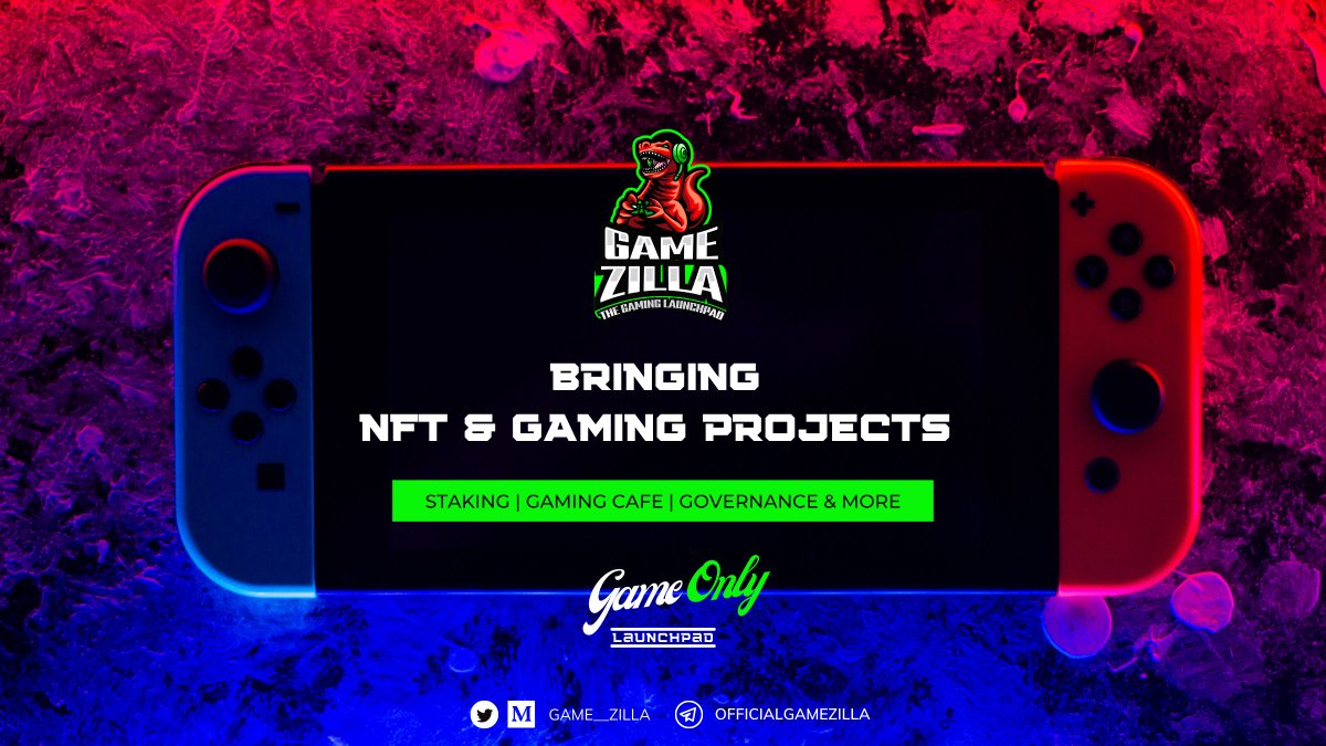 Game__Zilla's tweet photo. Gamers and investors may enjoy their dream line while being in our deflationary platform #GameZilla
Here we bring unavoidable NFT & Gaming projects at the doorstep of $GZILA community.
Staking & fair IGOs are already Live, we'll also have a governance, gaming cafe and more. https://t.co/rPKvVRQnjY