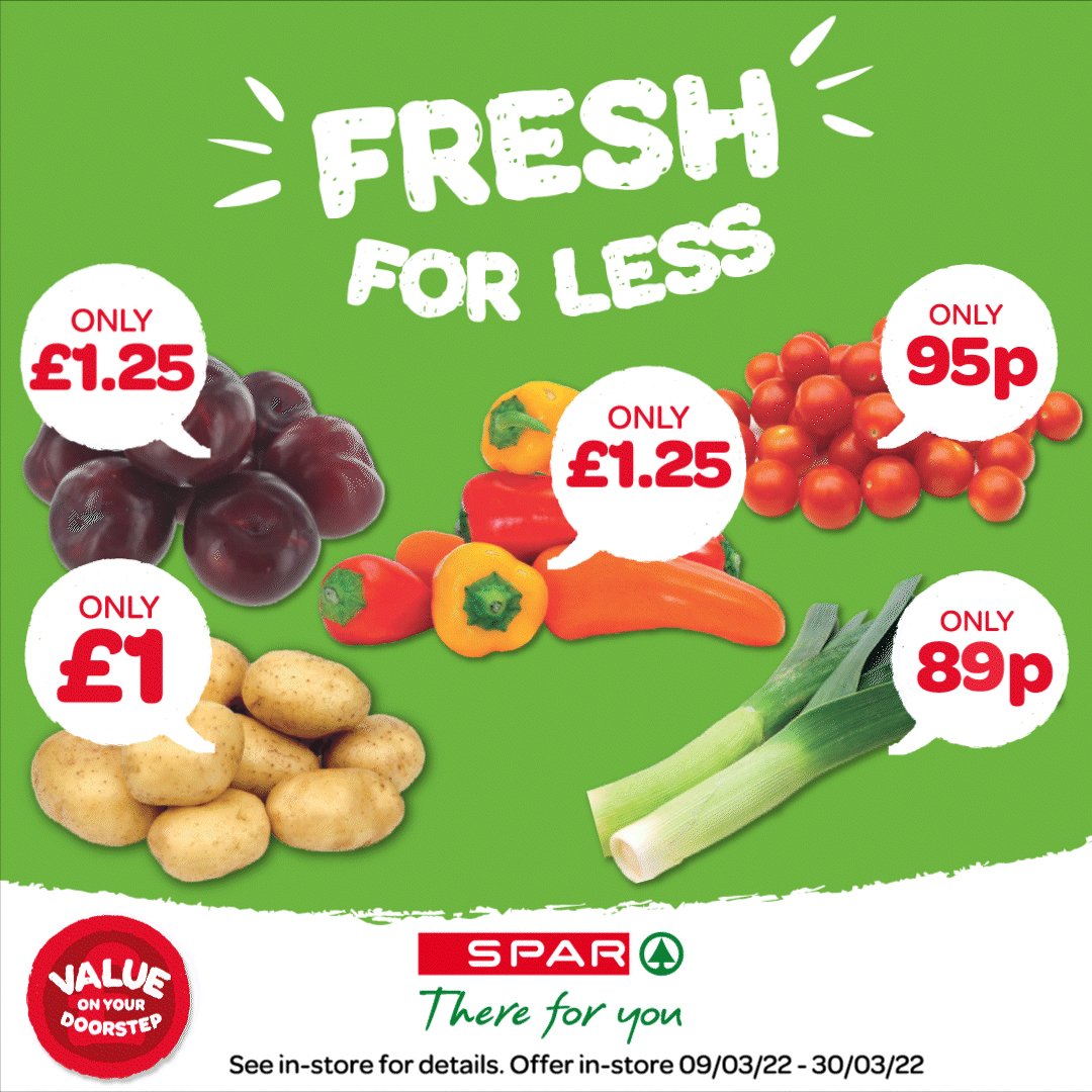 SPARNorthEng's tweet photo. π
Fresh in from last week! Don't forget to keep stocked up on these 'Fresh For Less' promotional lines. Packed with flavour and bringing value to your doorstep, you can't go wrong! #ThereForYou #FreshForLess https://t.co/FuNut7W7K2