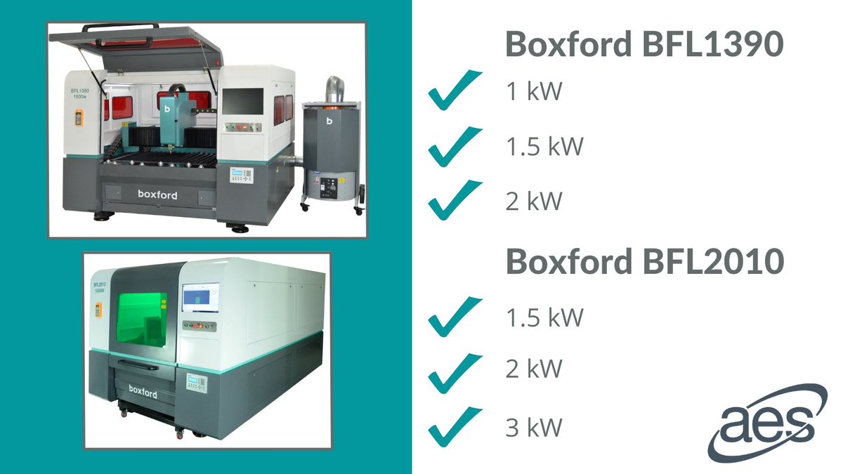 AES_Solutions's tweet photo. The Boxford BFL1390 &amp; BFL2010 is a range of high precision metal cutting fibre lasers ideally suited to all kinds of training, prototyping and low to medium volume manufacturing applications. https://t.co/Rjk0Mp9G8r https://t.co/2dykt4QAAm