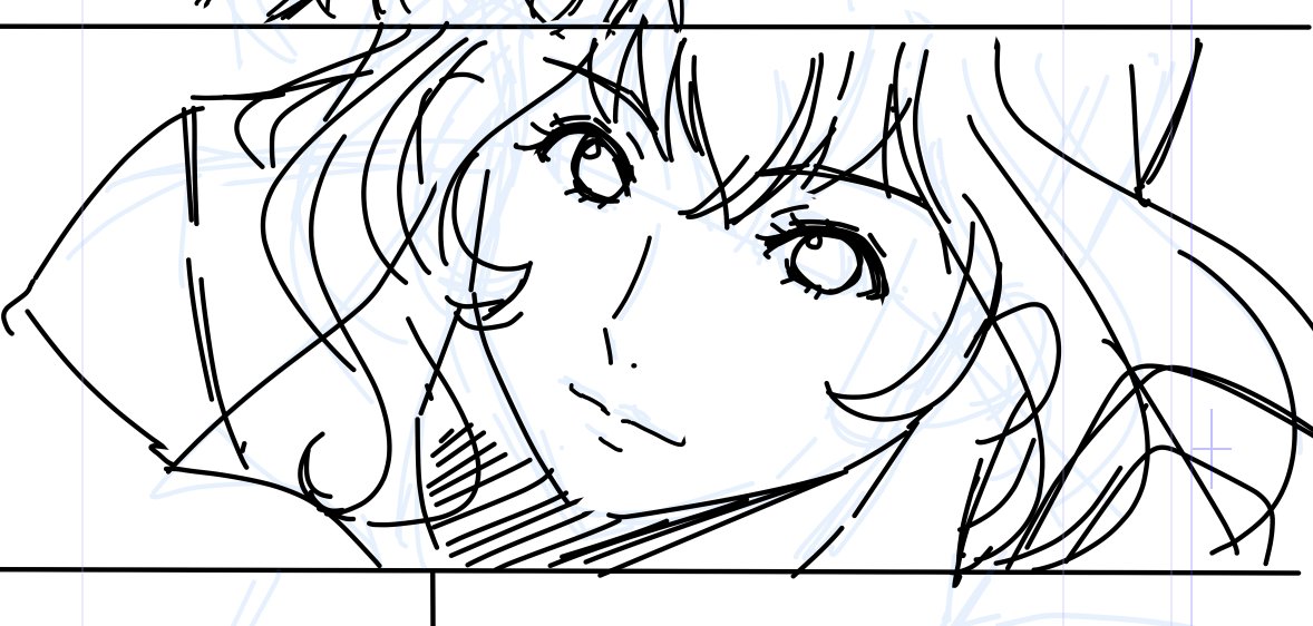 下書きとペン入れ 