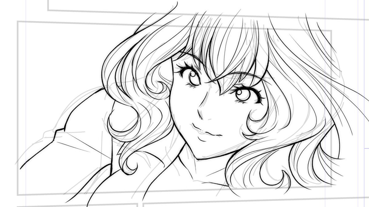 下書きとペン入れ 