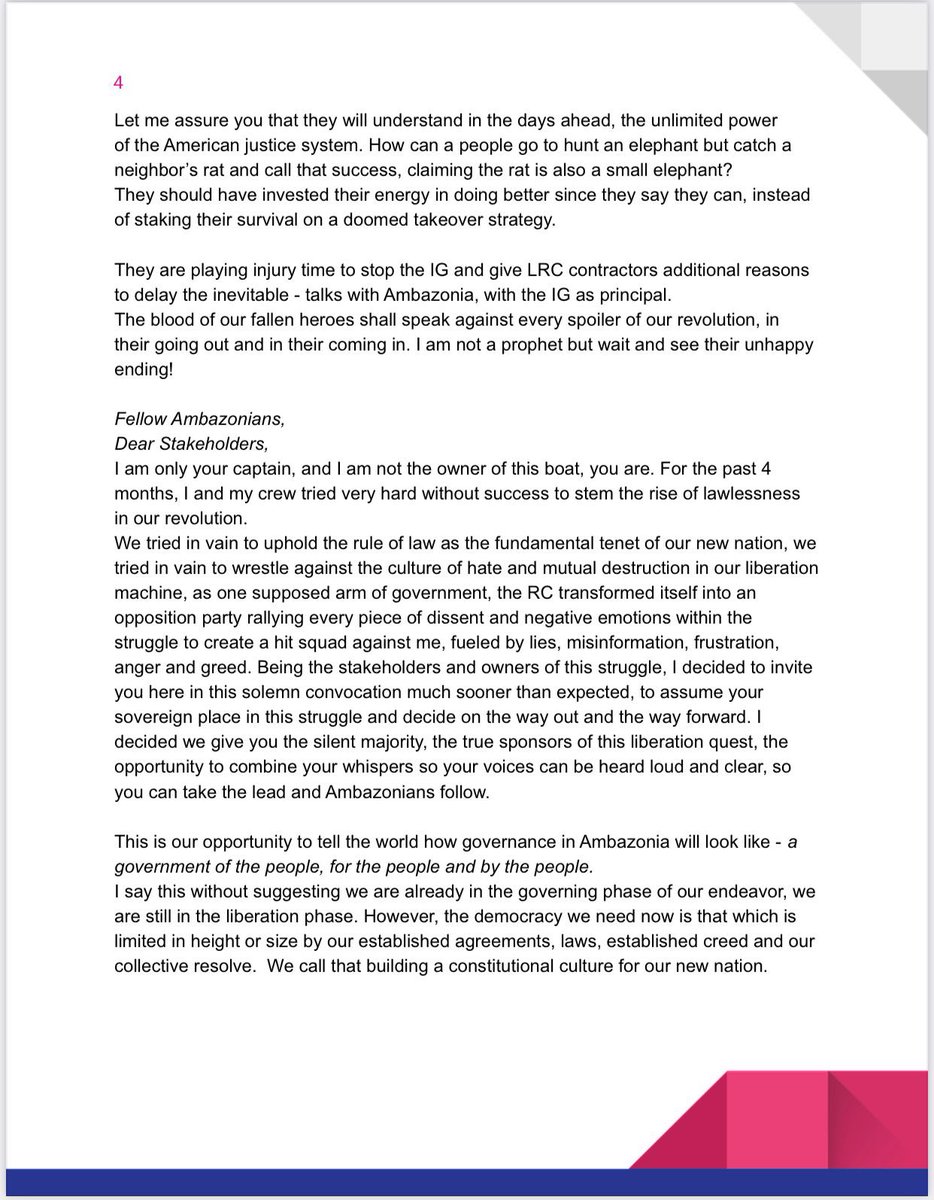 dorothy_n1's tweet photo. #Ambazonians thwarted a #Lrc sponsored coup t overthrow #PresidentSako. Stakeholders quickly convened in a 3 dys strategic conference whr dy made needed changes to thr governx apparatus dt wil strengthn thr liberatn quest. @ABlinken @FRANCE24 @USEmbYaounde @VOAStraightTalk @VP https://t.co/IgcQT03BOy