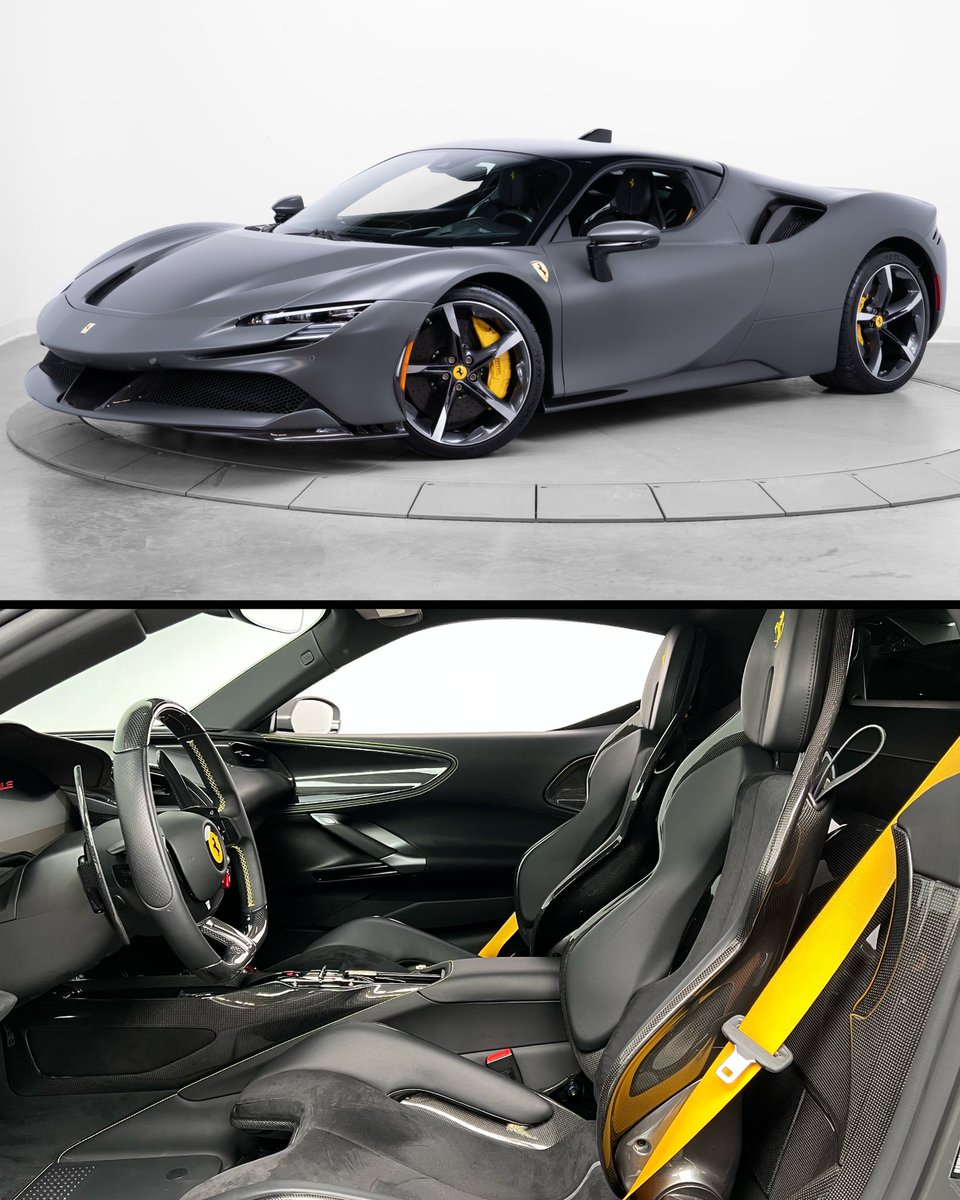 CauleyFerrari's tweet photo. Fresh Arrival:  2021 SF90 Stradale with only 888 miles!  This car is loaded with carbon fiber and looking for a new owner! #ferrari #FerrariSF90Stradale #SF90 #hypercar #ferraricarclub https://t.co/2Ujn5qnWPD