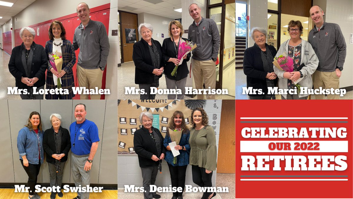 SMontgomeryCSC's tweet photo. Today during Staff Appreciation Week, we surprised our retirees with flowers and gift cards for a special dinner on us. These five incredible teachers have a combined 166 YEARS of education at Southmont Schools! Each of them will certainly be missed! #ProudToBeAMountie https://t.co/JQkRFwOM8U