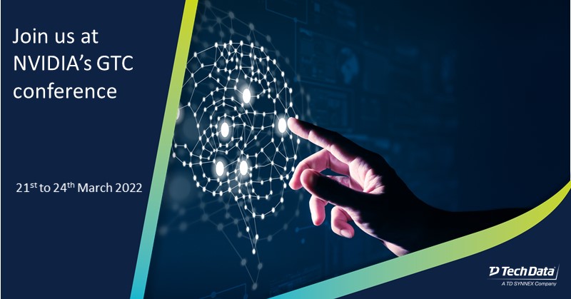 Tech Data is going to be joining some of the world’s brightest minds at NVIDIA’s GTC conference on March 21 – 24th. Find out about Exploring AI, the omniverse and beyond: ms.spr.ly/6007w5gpH 

#TDTransforms
