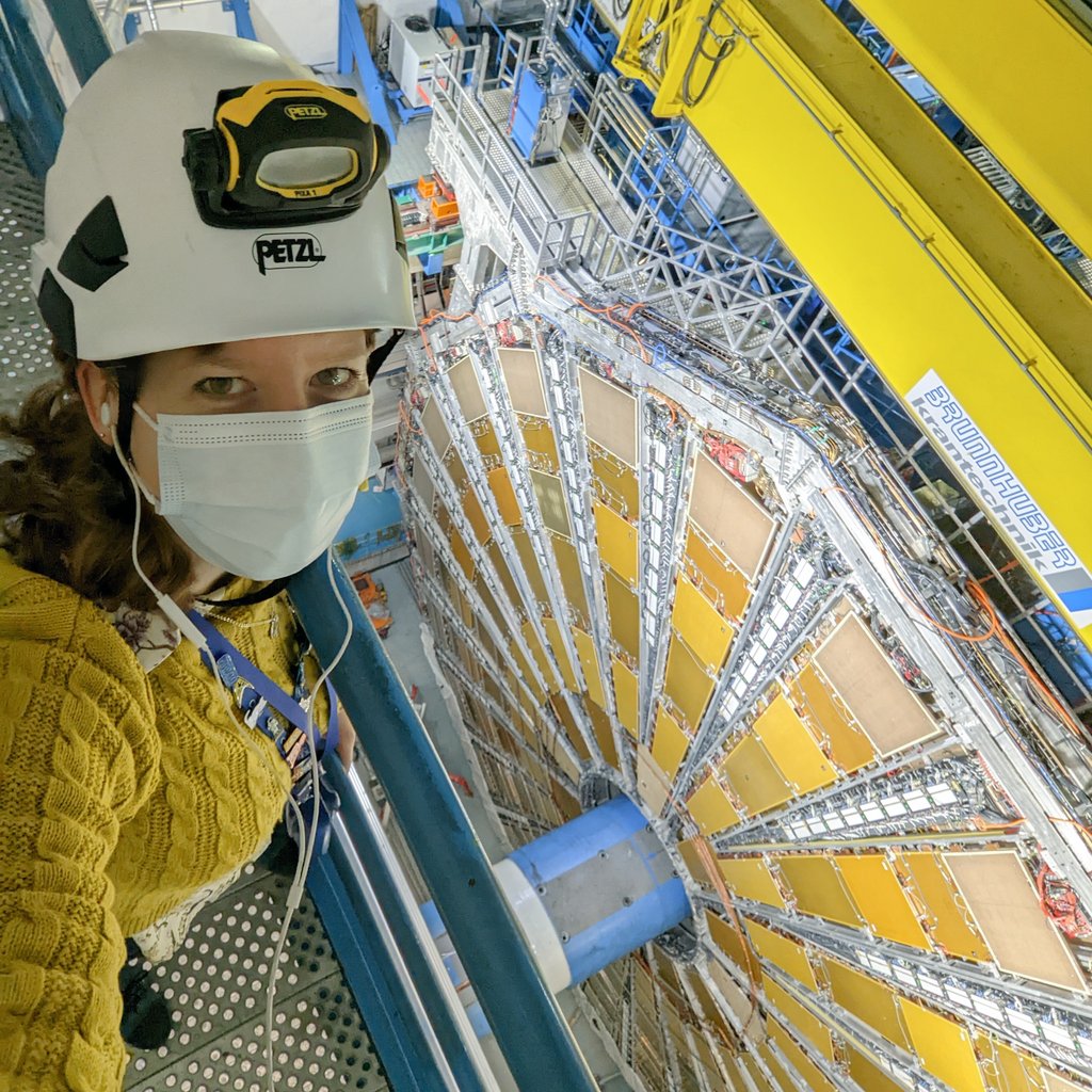 claranellist's tweet photo. Enjoying every last trip underground to the ATLAS cavern at CERN before we close it up to start running the LHC again later this year! #RestartingLHC https://t.co/ICLt6HrZH6