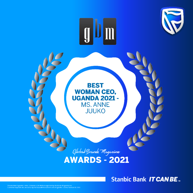 stanbicug's tweet photo. Because of you, Global Brands Magazine recognized us as:

😍 Best Banking Brand, Uganda 2021

😍 Most Trusted Banking Brand, Uganda 2021

😍 Our CE Anne Juuko was the Best Woman CEO in Uganda's Banking Sector, 2021

Thank you for banking on us.
#GlobalBrandsAwards