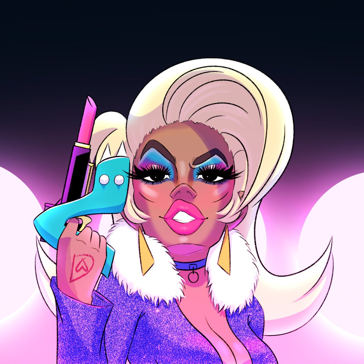 DragAttackNFT's tweet photo. GM fierce people 💋 we want to present our Queen Leader, join her in our mission to bring people from in &amp; out of the #LGBTQIA community to a space where everyone can feel empowered.

#NFTCommunity #QueerNFT Follow us &amp; #jointhedragforce! https://t.co/sXuSvVemhF