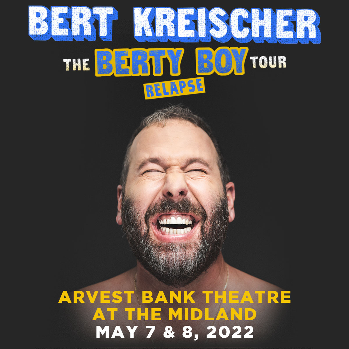 Do816's tweet photo. Sorry for party rocking, but we'll never miss a @bertkreischer show! Get ready to laugh hard at @themidland this May. Win a pair of tickets to our boy's closing show: https://t.co/Zp7G6Ho7qs https://t.co/7E93aRWKlO