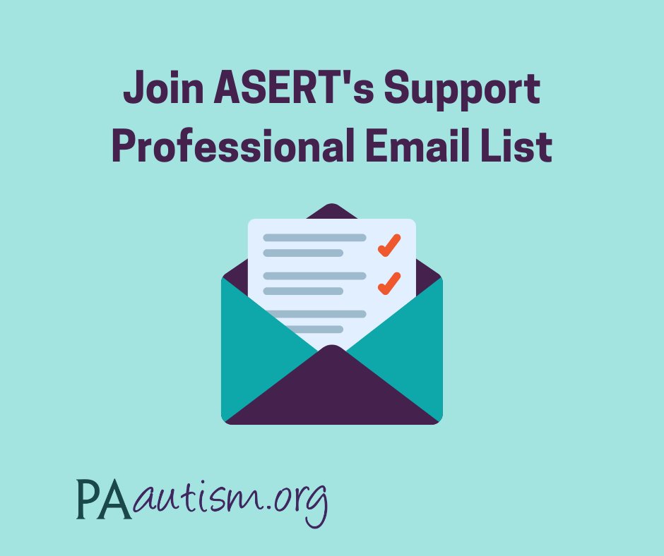 ASERT_PAautism's tweet photo. Week 3 of #SocialWorkMonth! Did you know ASERT has a newsletter just for support professionals? 📨
Sign up here ➡️ https://t.co/IUcWQYozKA
#DSP #DirectSupportProfessional #Socialworkers #SWMonth2022 #RightTimeforSocialWork #NASW #SocialWorkers #SupportProfessional https://t.co/TV5LOICish