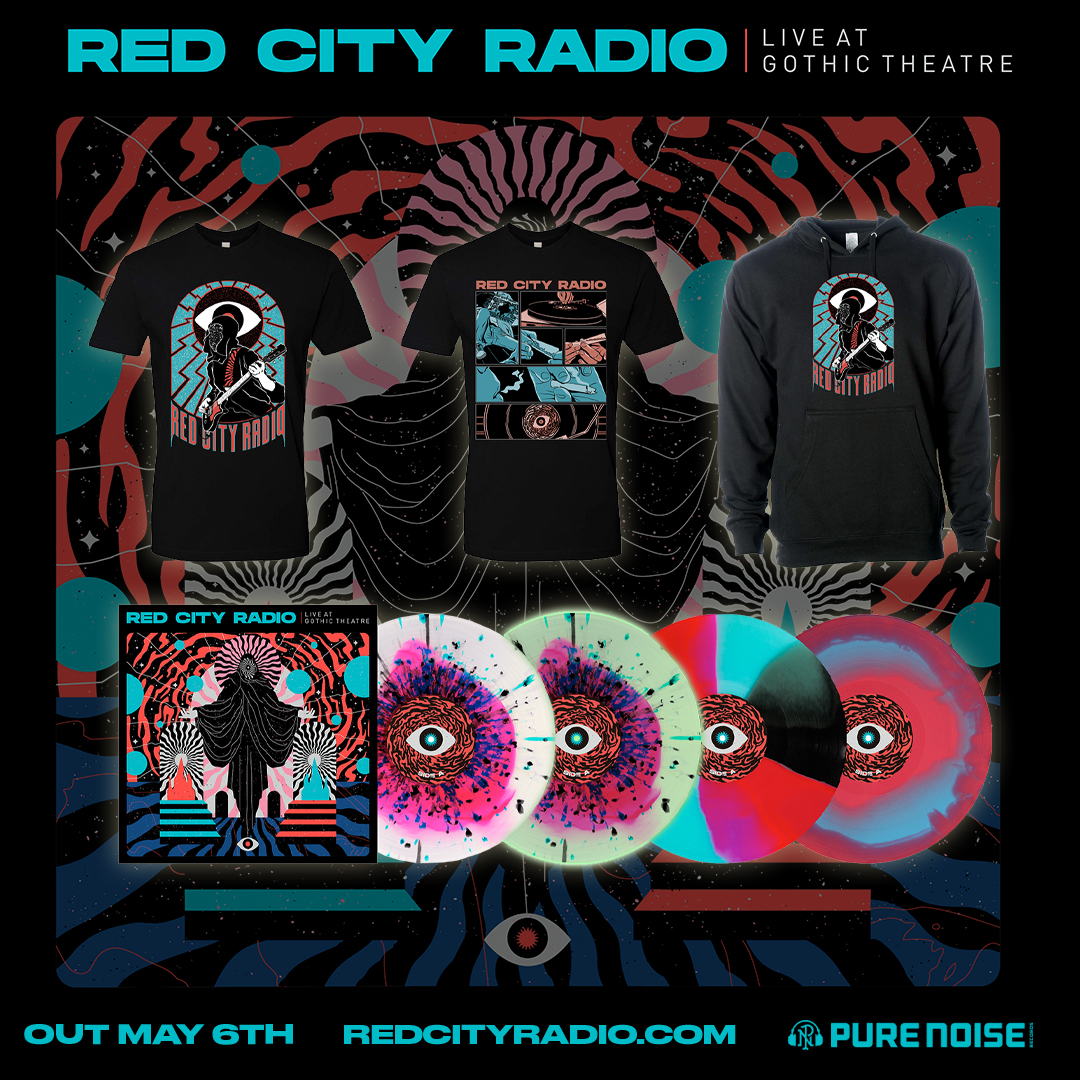 redcityradio's tweet photo. Our livestream at The Gothic Theatre is now on vinyl and coming out 5/6 via @purenoiserecs 

Stream “In The Shadows” now and pre-order exclusive merch and vinyl: https://t.co/F9NaRGOZjY

Much love! https://t.co/pTcKpjPGb3