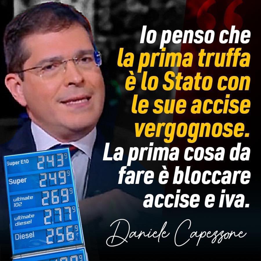GiorgiaMeloni's tweet photo. Costi diventati insostenibili per i cittadini: il governo riduca subito accise e iva e colpisca chi specula sul caro benzina https://t.co/54mlCo4sXy