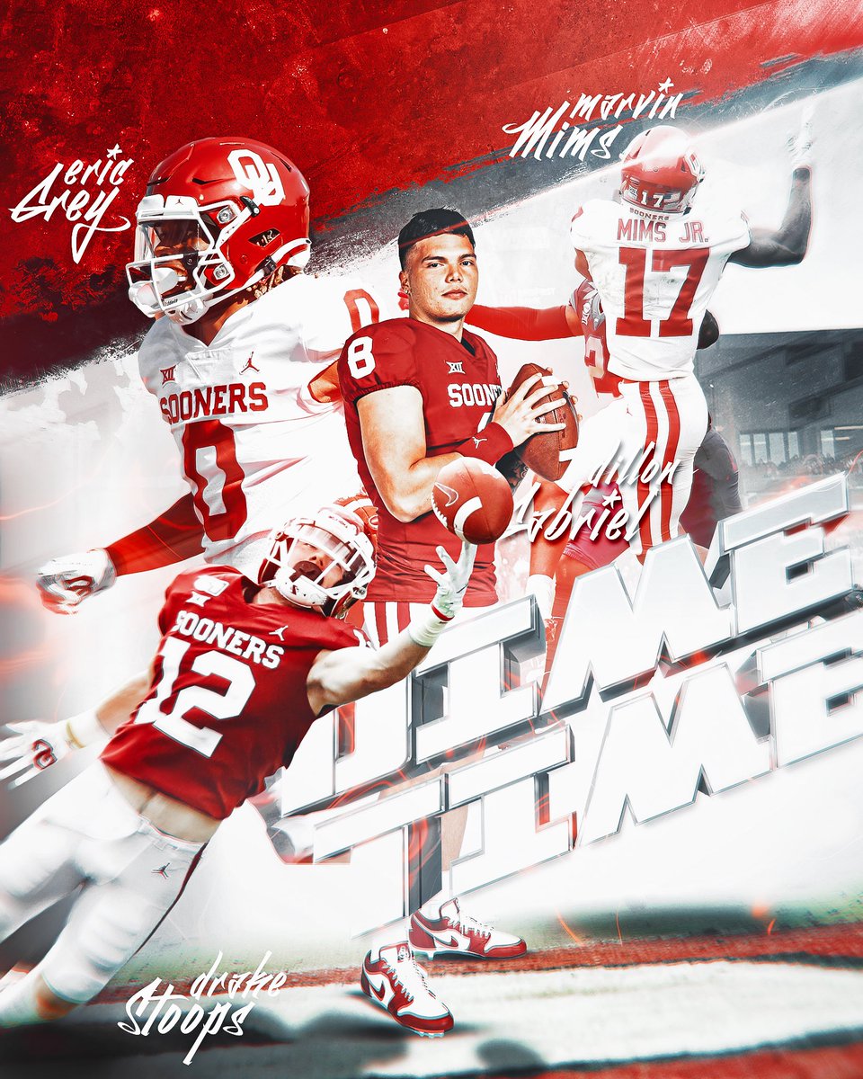 172 more days… <a href="/ou_football/">Oklahoma Football</a> 

(<a href="/_dillongabriel_/">Dillon Gabriel</a> <a href="/marvindmims/">Marvin Mims Jr.</a> <a href="/1ericgray/">ERIC GRAY</a> <a href="/Drake_stoops/">Drake Stoops</a>)
—
#boomer #sooner #dimetime #norman #cfb #big12 #bmfs #mims #stoops #gabriel #grey