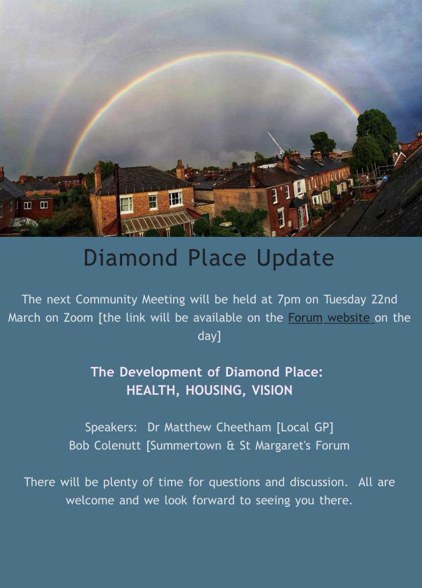 💻 Join us for our next community meeting regarding Diamond Place on the 22nd of March!