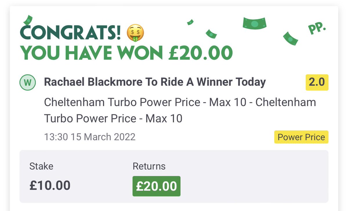 AndyRobsonTips's tweet image. HONEYSUCKLE WINS! 💥

What a horse. There is one of the easiest double ups you’ll win as Rachael Blackmore gets us the win.

That also gives us 4 winners from 4 on my Cheltenham mailing list… 

18+, gamble responsibly.
