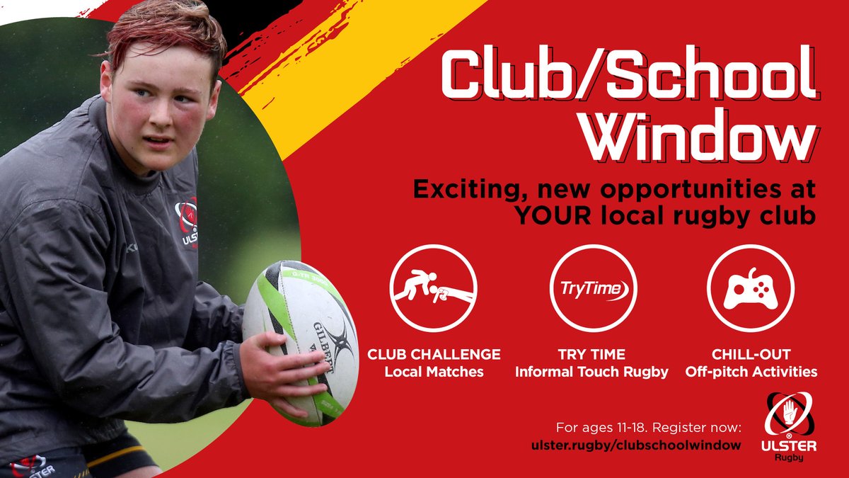 🏉 𝗧𝗛𝗘 𝗖𝗟𝗨𝗕/𝗦𝗖𝗛𝗢𝗢𝗟 𝗪𝗜𝗡𝗗𝗢𝗪

We've launched a 𝙉𝙀𝙒 programme for young players across School &amp; Club rugby to come together in a safe, fun environment at their local club.

For more info👇 
ulster.rugby/clubschoolwind…