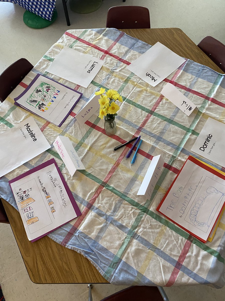 Joyful realistic fiction publishing celebration in <a href="/CCgiaco3/"></a> room. Students gave compliments to each other for their hard work!