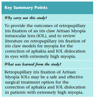 Ophthal_Therapy's tweet photo. This case series and literature review covers #retropupillary #iris Fixation of an artisan #myopia #lens for #intraocular lens dislocation and #aphakia in #eyes with extremely high myopia.

Read here: https://t.co/2vaclKv43A https://t.co/G2f0HzOycH
