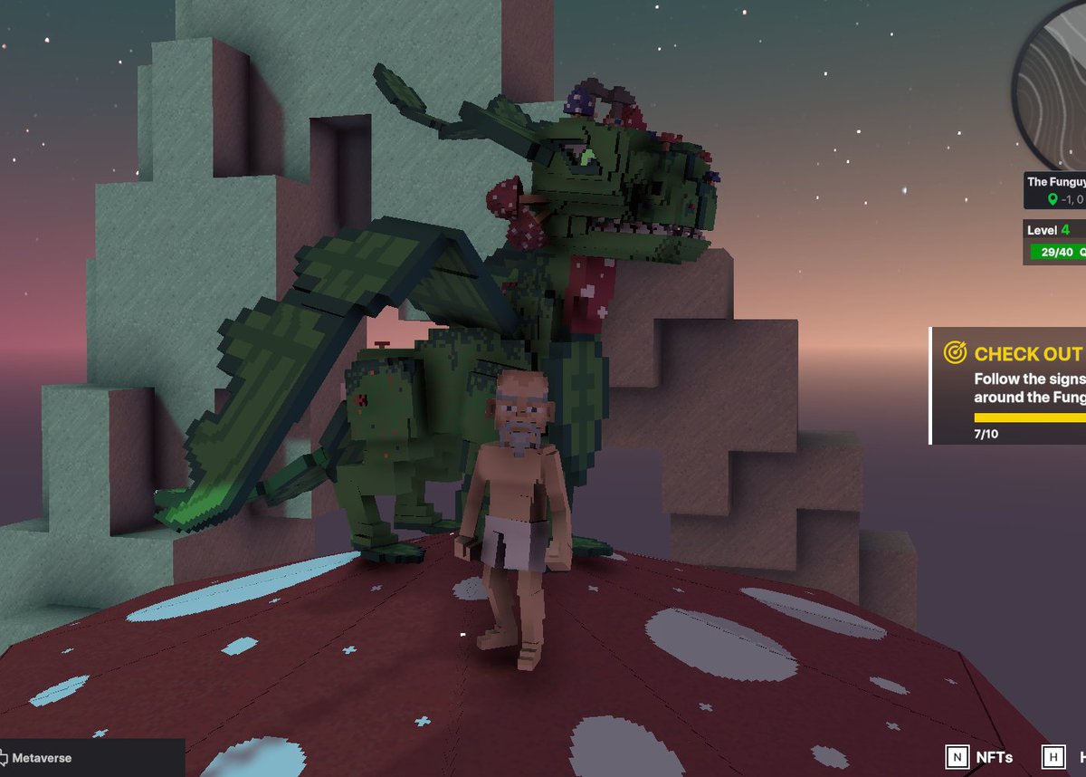 ArjnarongJ's tweet photo. @TheSandboxGame I just participated in the daily #SandboxAlphaS2Contest for a chance to earn up to 1,000 $SAND! Starting March 15 - Selfie with the mushroom dragon. Check out my screenshot below! 👇 #SandboxAlphaS2 https://t.co/I4g6sTlbvp