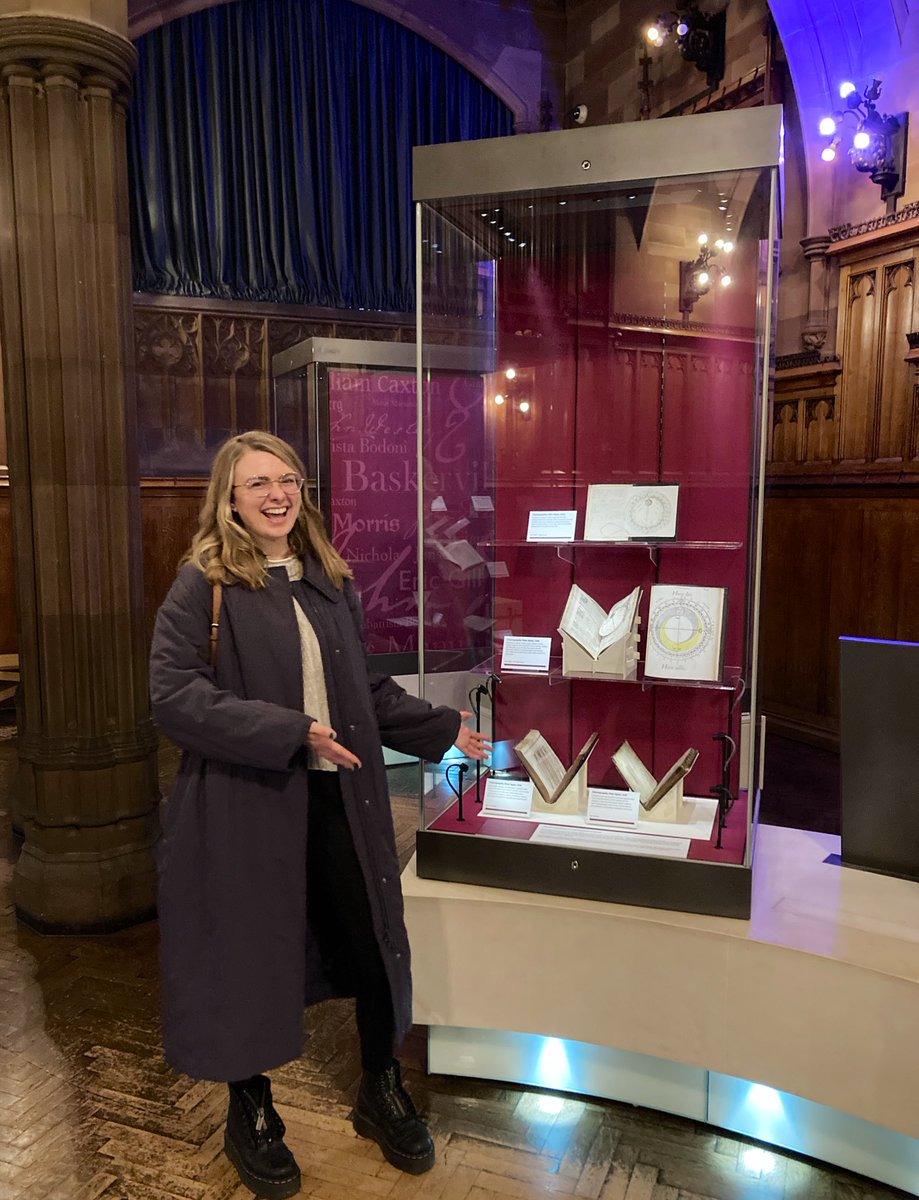 library_carlyr's tweet photo. Volvelles!! Yay! 🤩
My research on Peter Apian’s ‘Cosmographia’ and the paper moveable instruments included in this book ( #volvelles ) is on display at @TheJohnRylands in the Rylands Gallery. 💫✨
#Cosmographia #PrintHistory #RareBooks #MoveableBooks #PaperInstruments https://t.co/Aeq1j4hmlZ