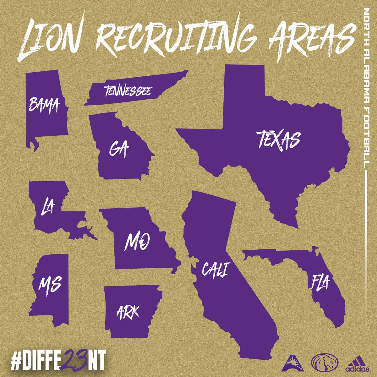 If you are from the following states, make our camp a priority. unafootballcamps.com #DIFFE23NT