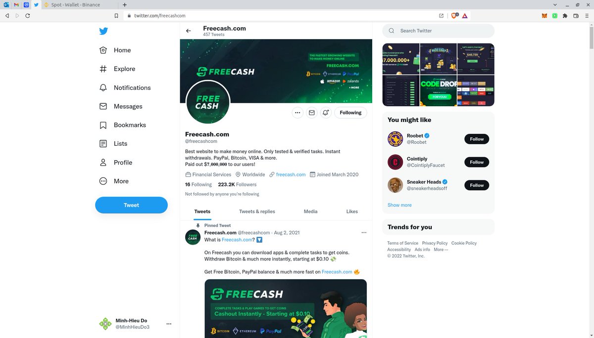 MinhHieuDo3's tweet photo. @freecashcom Done! https://t.co/2QILiFLDes