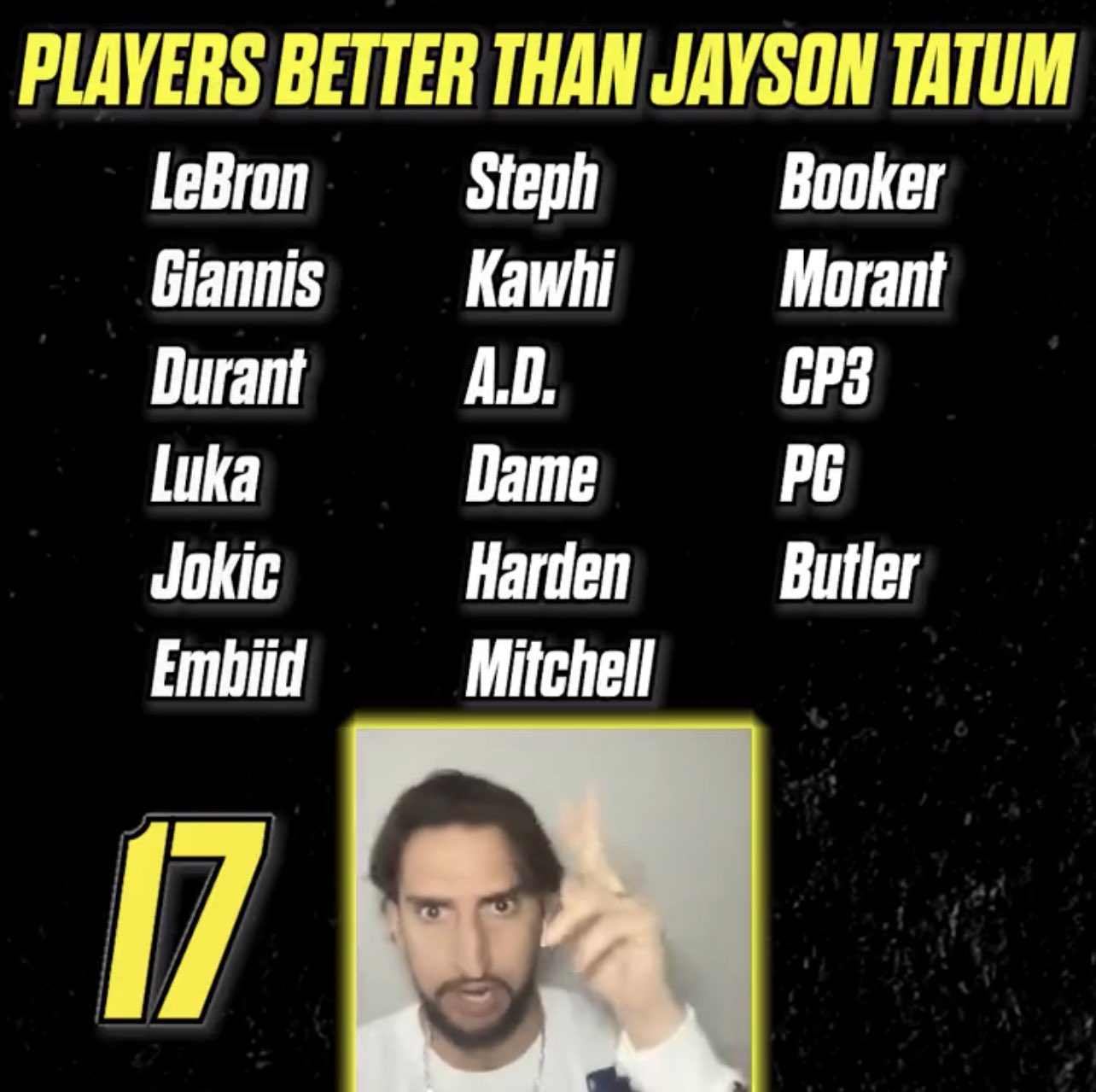 NBACentral on Twitter "Nick Wright names 17 players better than Jayson